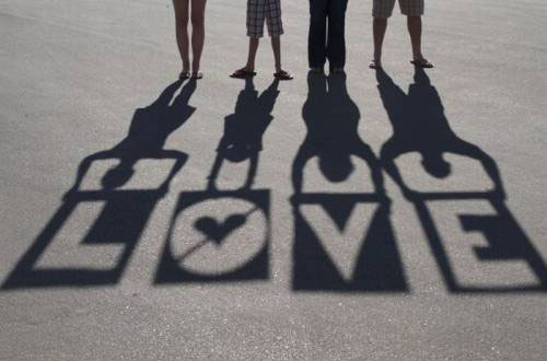 Love Written In Shadow Shapes