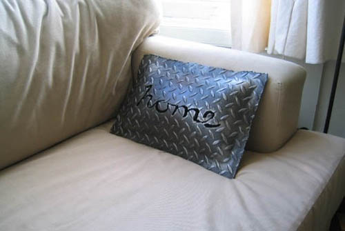 Checker Plate Throw Pillow