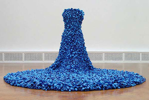 Uninflated Blue Balloon Dress