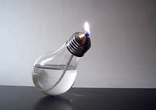 Light Bulb Oil Lamp