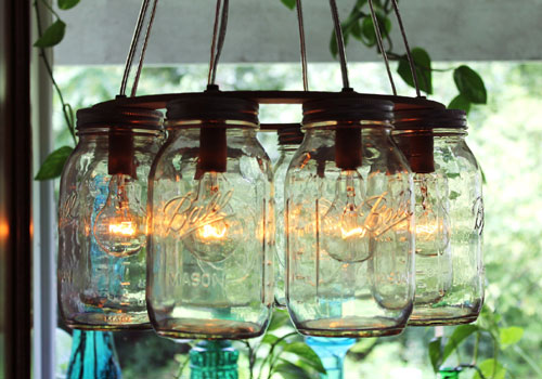 Mason Jar Chandelier