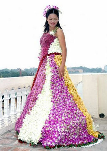 Wedding Dress Made From Flowers