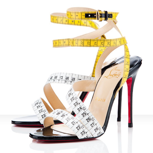 High Heel Shoes With Measuring Tape Straps