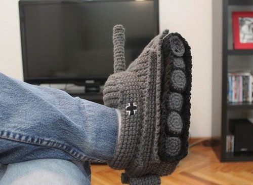 Crochet Tank Slippers