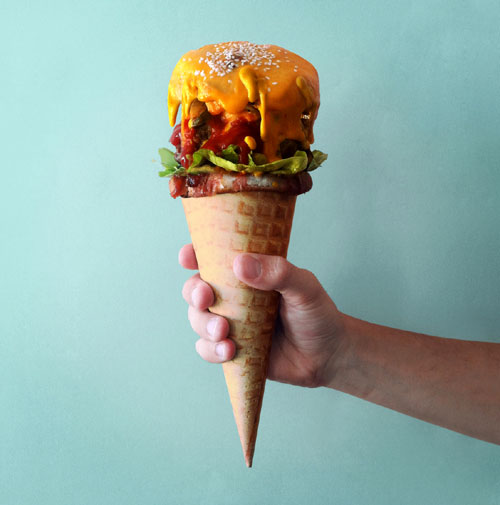 Cheeseburger In A Cone