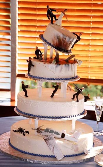 Gangster Tiered Wedding Cake