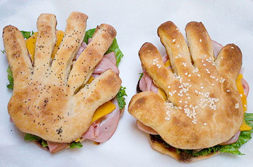 Hand Shaped Sandwiches