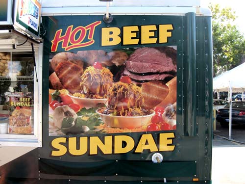 Hot Beef Sundae Sign