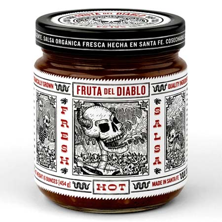 Illustrated Salsa Packaging | Fruta Del Diablo