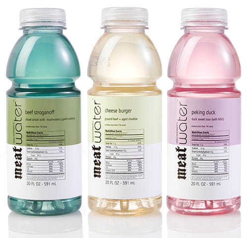 Bottled Water Flavors | Beef Stroganoff, Cheese Burger and Peking Duck Flavors