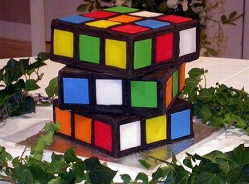 Rubiks Cube Cake