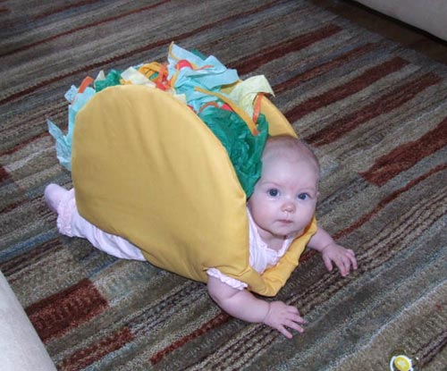 Baby In A Taco Costume