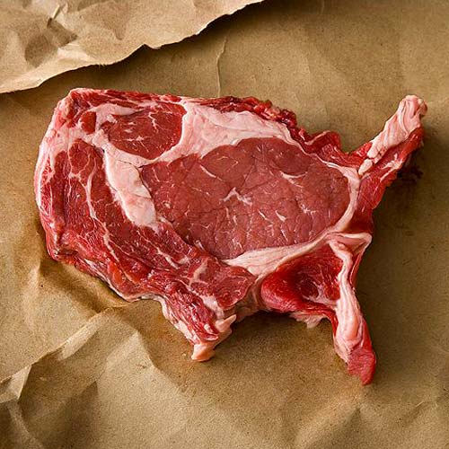 United States Shaped Steak