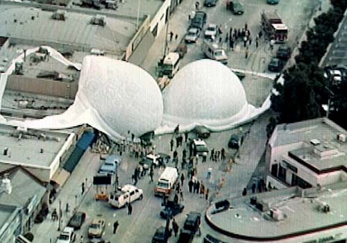 Picture Of A Huge Inflatable Bra Fallen From The Sky