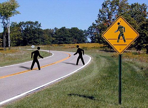 People Crossing Sign