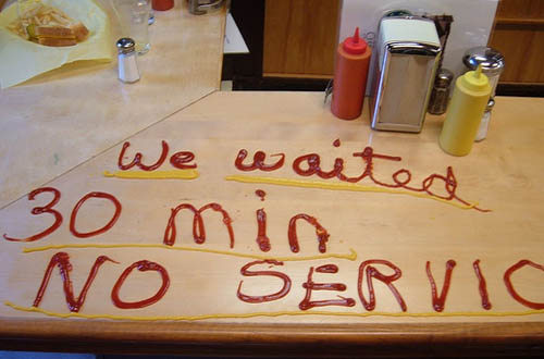We Waited 30 Min No Service