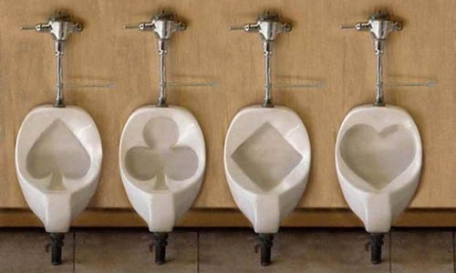 Playing Card Suit Urinals