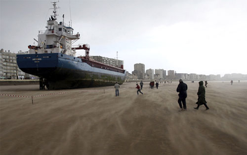 Beached Container Ship