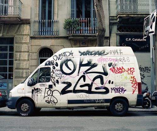 Graffiti Tagged Van