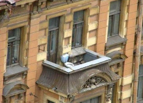 Toilet On The Balcony