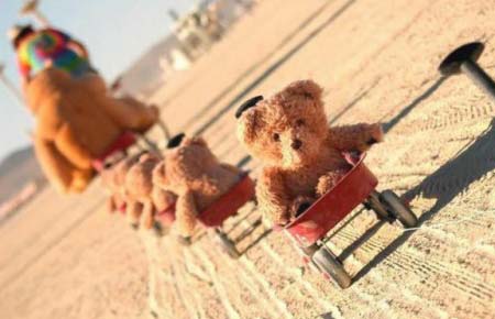 Little Red Wagon Teddy Bear Train