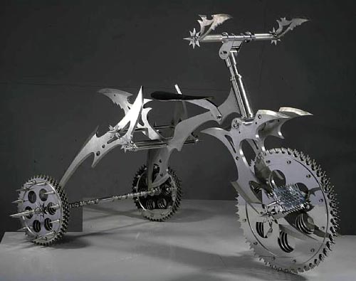 Stainless Knife Tricycle Sculpture