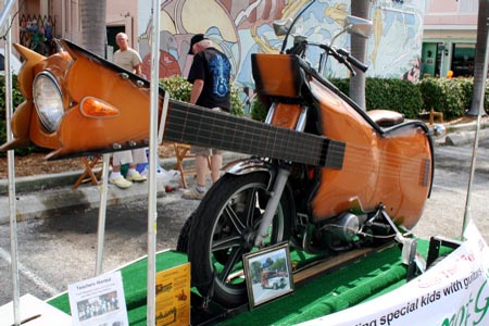 Guitar Shaped Motorcycle by Ray Nelson | Left Front View