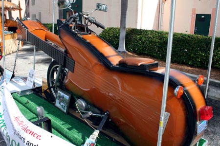 Guitar Shaped Motorcycle by Ray Nelson | Left Rear View