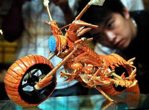 Lobster Motorcycle Sculpture