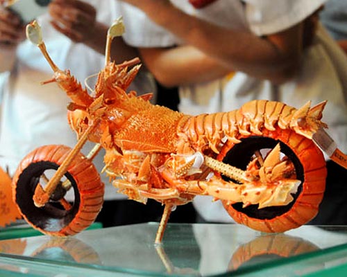 Lobster Motorcycle Sculpture