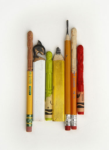 Pencil Lead And Crayon Carvings