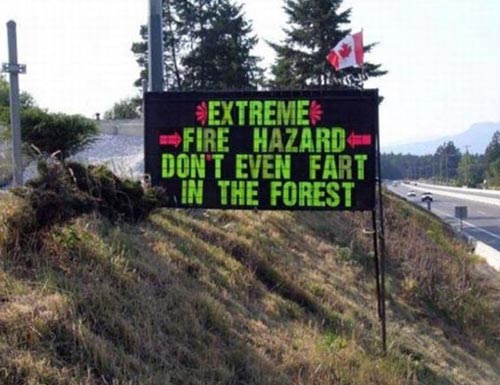 Extreme Fire Hazard Warning | Don't Even Fart In The Forest