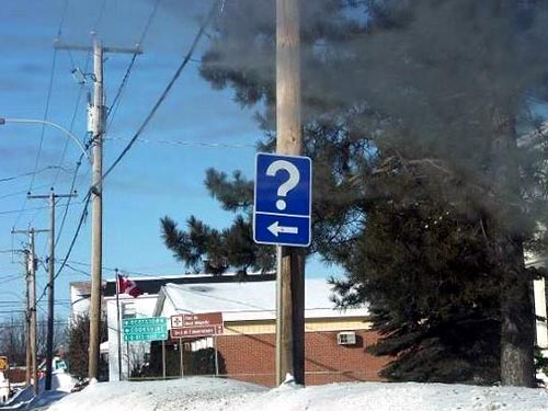 Left Turn Mystery Sign