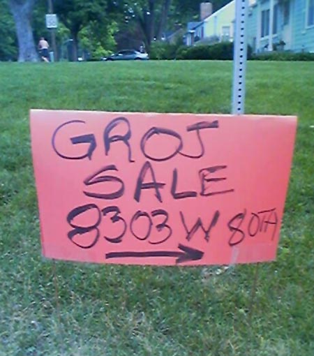 Funny Garage Sale Sign