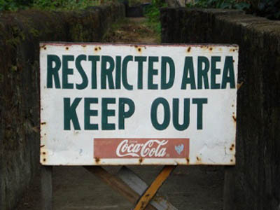 Coca-Cola | Keep Out Sign