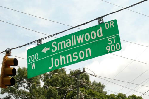 Smallwood Johnson Street Sign