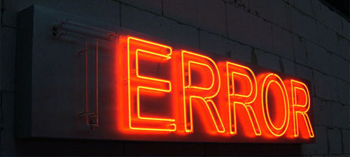 Terror Error Sign