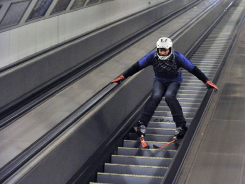 Escalator Skiing