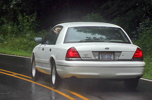 Not An Unmarked Police Car Vanity Plate