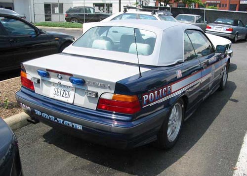 Seized Convertible Police Car