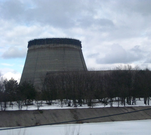 Abandonded Nuclear Cooling Tower In Mid Contruction At Prypiat Chernobyl