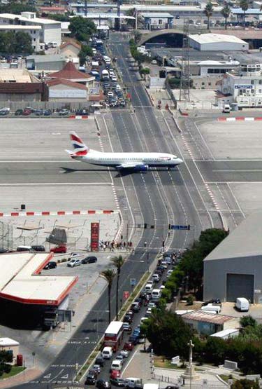 Gibraltar Airport Runway Intersection